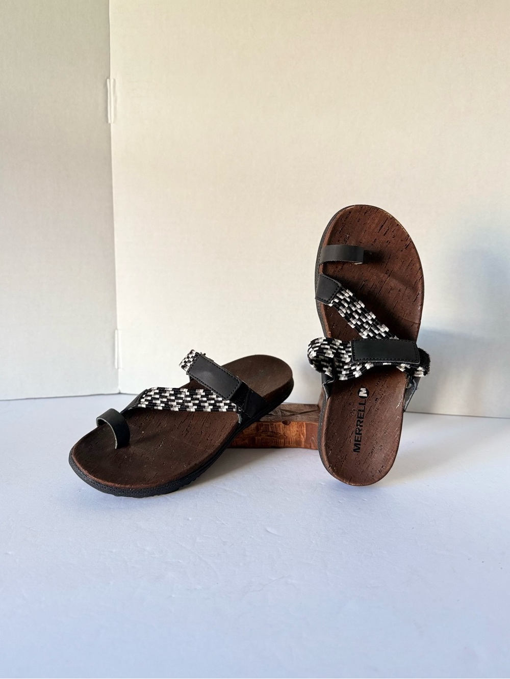 Merrell Terran Post II Slide Sandals Black  Toe Loop J94154 Women 6 No Box New